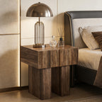 Storage Nightstand, Bedside Table – Rustic Brown — room view