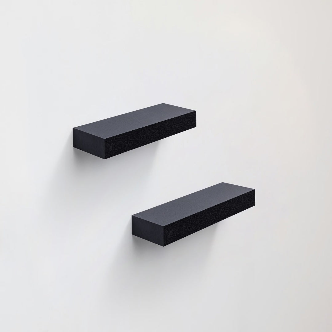 15" Floating Wall Shelf with Hidden Brackets – Black — product photo