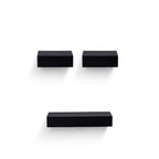 18" Floating Wall Shelf, Wood – Black — product photo