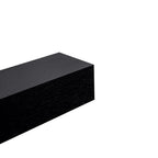 18" Floating Wall Shelf, Wood – Black — product photo