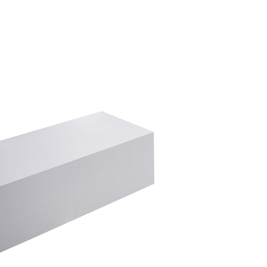 18" Floating Wall Shelf, Wood – White — product photo