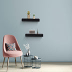 18" Floating Display Ledge Shelf – Black — room view