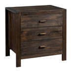 3-Drawer Nightstand with USB Charging & Outlets — product photo angled
