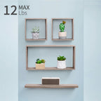 18" Floating Wall Shelf, Wood – Maple — features
