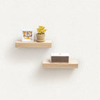 12" Floating Wall Shelf, Compact – Maple — room view angled