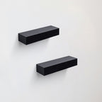 18" Floating Wall Shelf, Wood – Black — product photo