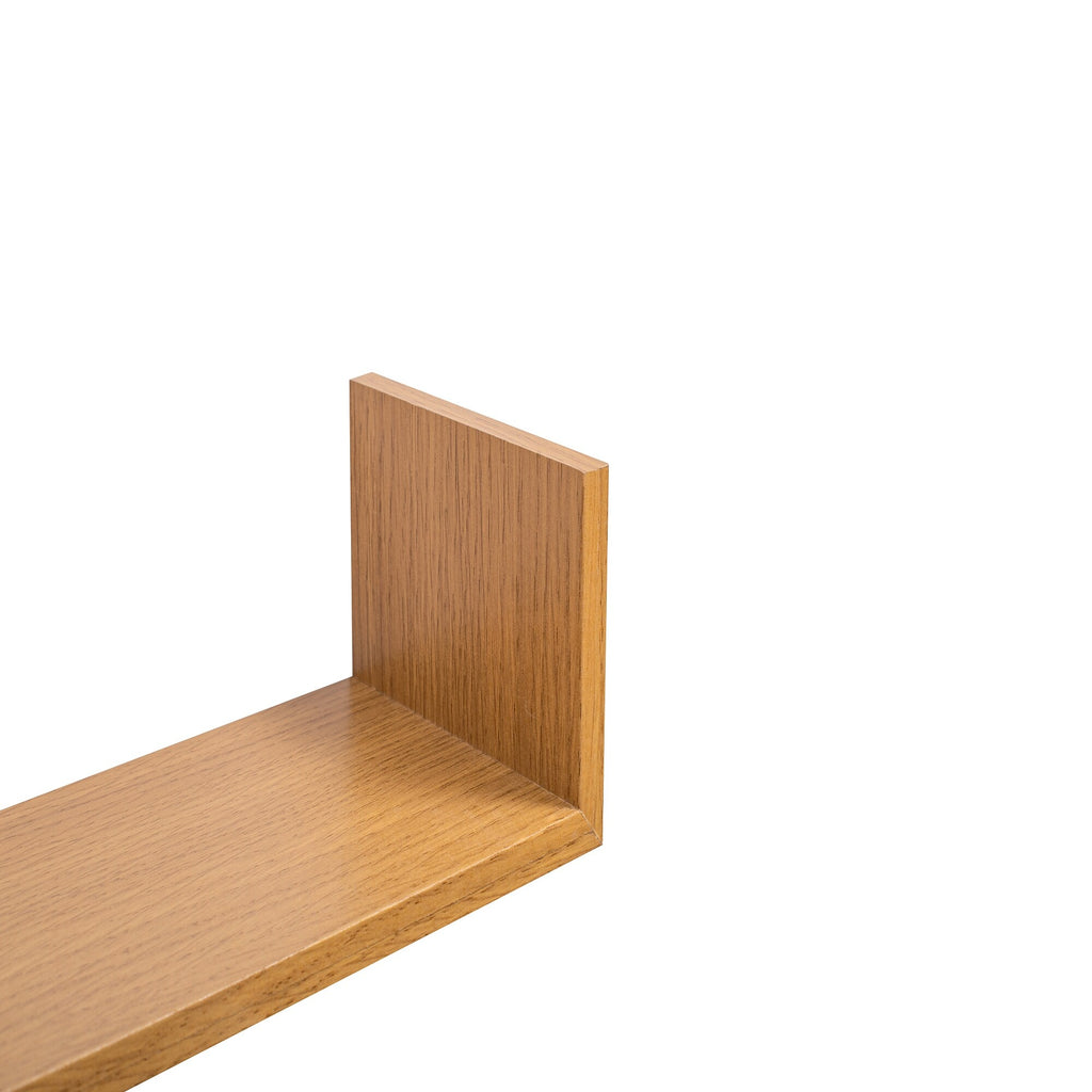 14" Floating Wall Shelf, Wood – Golden — product photo