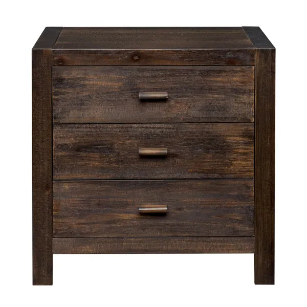 3-Drawer Nightstand with USB Charging & Outlets — product photo