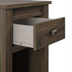 Rustic Nightstand with Storage, Farmhouse – Brown — detail