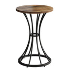 Round Bar Table for 2, Metal Frame – Brown — product photo