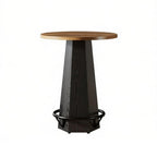 Round Bar Table, 31" Hexagonal Base – Black/Brown — product photo