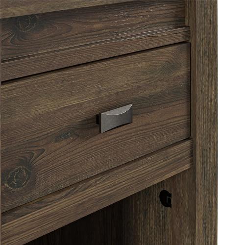 Rustic Nightstand with Storage, Farmhouse – Brown — detail