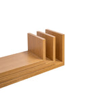 14" Floating Wall Shelf, Wood – Golden — product photo