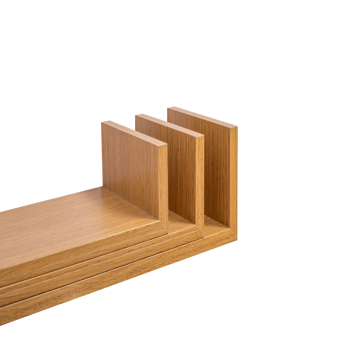 14" Floating Wall Shelf, Wood – Golden — product photo