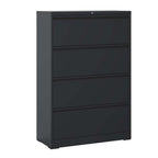 4-Drawer Lateral File Cabinet with Lock – Black — product photo