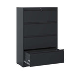 4-Drawer Lateral File Cabinet with Lock – Black — product photo