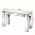 Farmhouse Bar Table, Counter-Height Wood — dimensions