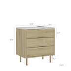 Nightstand with Charging Station & Night Light – Wood — dimensions