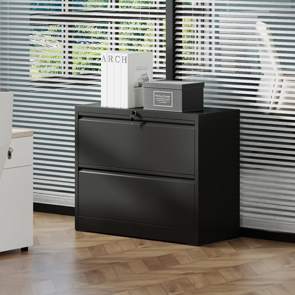 2-Drawer Lateral File Cabinet with Lock, Letter/A4 — room view