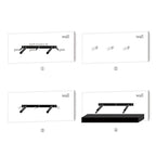 18" Floating Wall Shelf with LED Light – Black — features