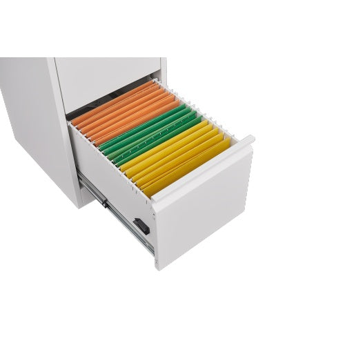 4-Drawer Vertical File Cabinet with Lock – White — detail