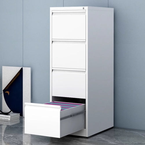 4-Drawer Vertical File Cabinet with Lock – White — product photo