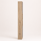 Bathroom Storage Cabinet – Slim, Freestanding, 30×24×170cm, Adjustable Shelves, Grey & Oak-Effect