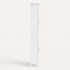 Bathroom Cabinet – Tall Slim, Double Door, Adjustable Shelves, White
