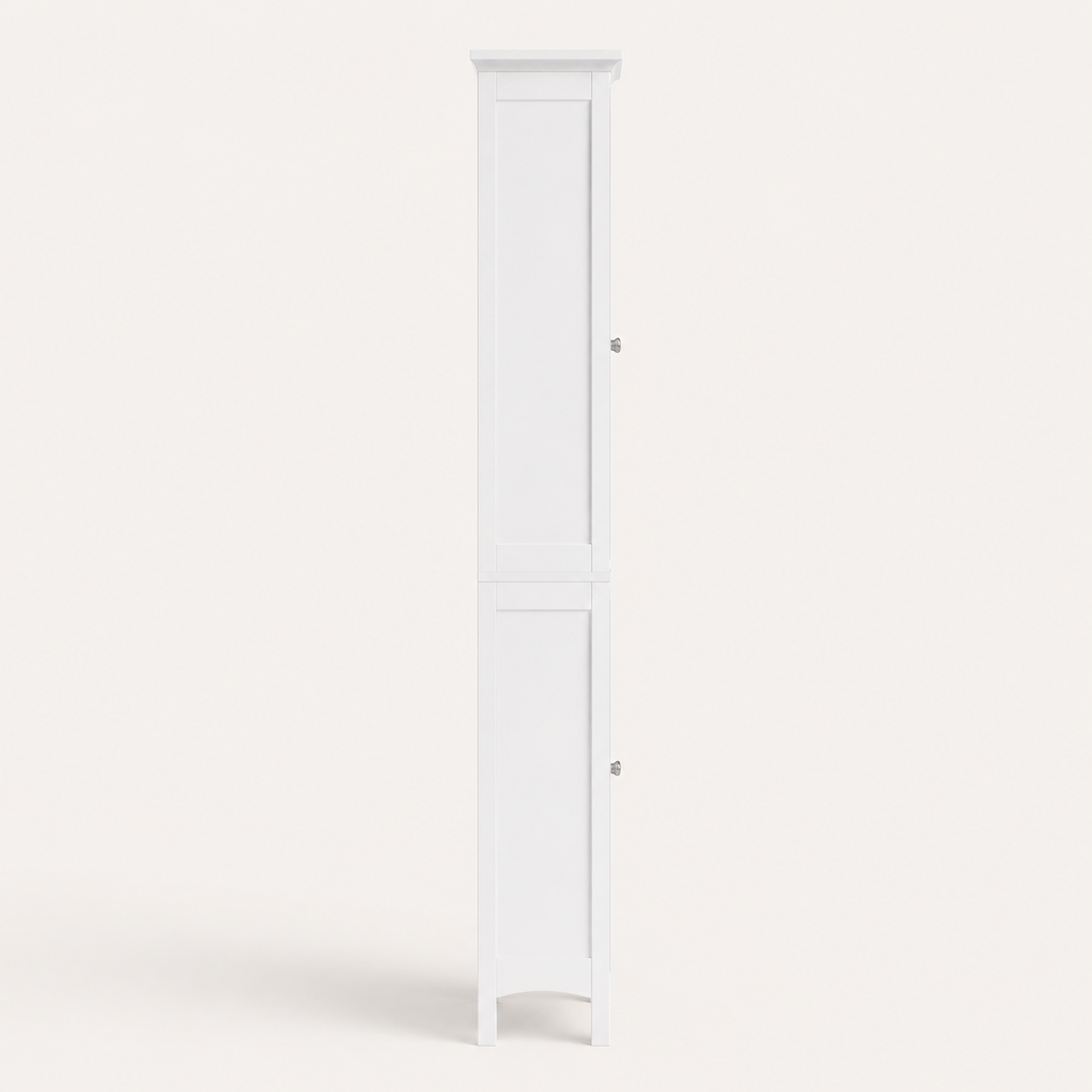 Bathroom Cabinet – Tall Slim, Double Door, Adjustable Shelves, White