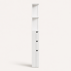 Bathroom Storage Cabinet – Tall Slim Cupboard, 2-Tier Shelf, Drawers, White