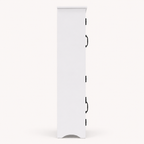 Tall Storage Cabinet with 4 Doors & Adjustable Shelves – MDF, White, 60×30×123cm