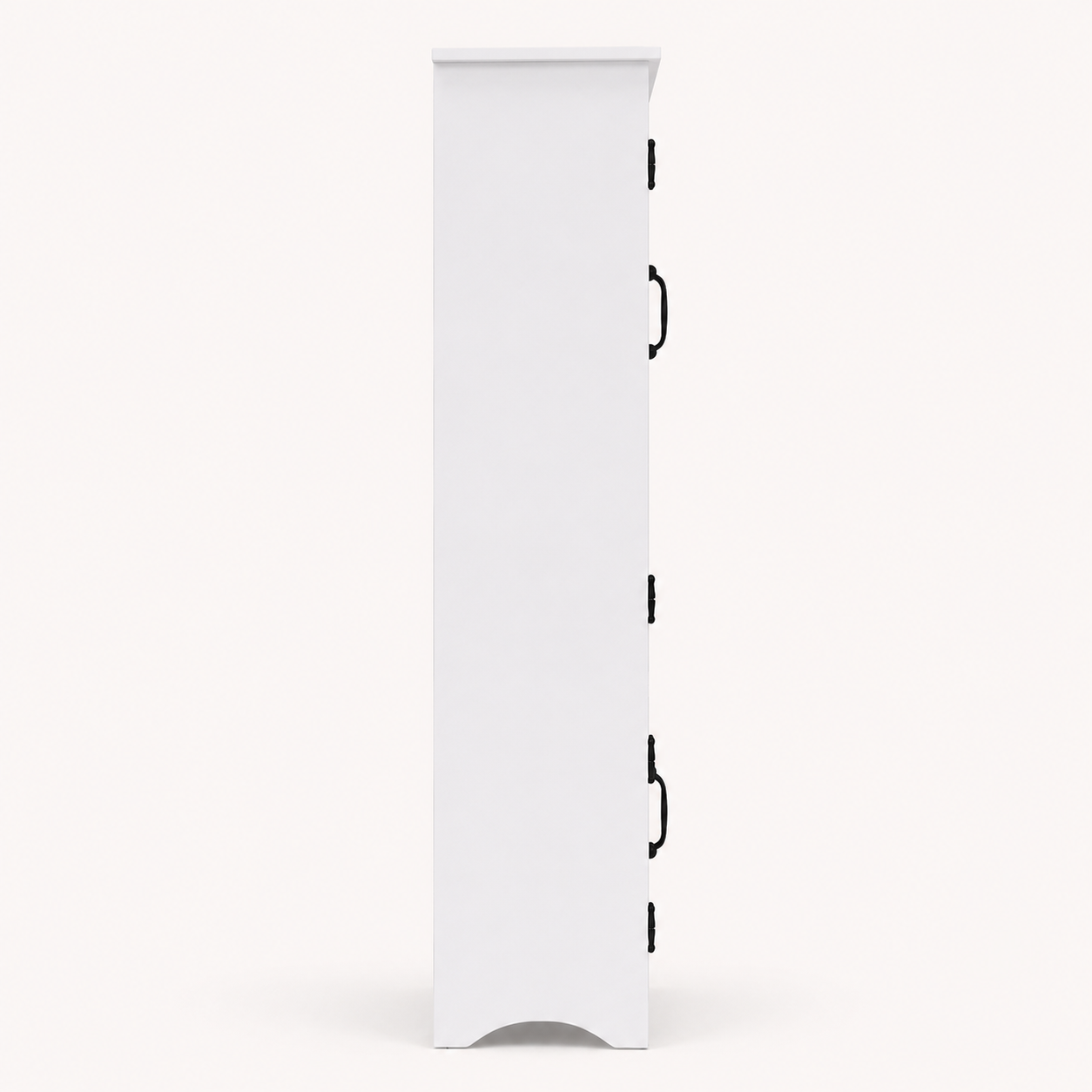 Tall Storage Cabinet with 4 Doors & Adjustable Shelves – MDF, White, 60×30×123cm