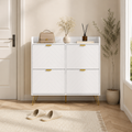 Shoe Cabinet – Slim, 4 Flip Drawers, Adjustable Shelves, 16 Pairs