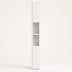 Bathroom Cabinet – Kleankin, High-Gloss Freestanding Tower, Cupboards & Open Shelves, White, 30×30×181.5cm
