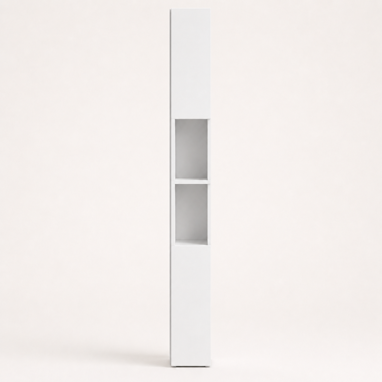 Bathroom Cabinet – Kleankin, High-Gloss Freestanding Tower, Cupboards & Open Shelves, White, 30×30×181.5cm