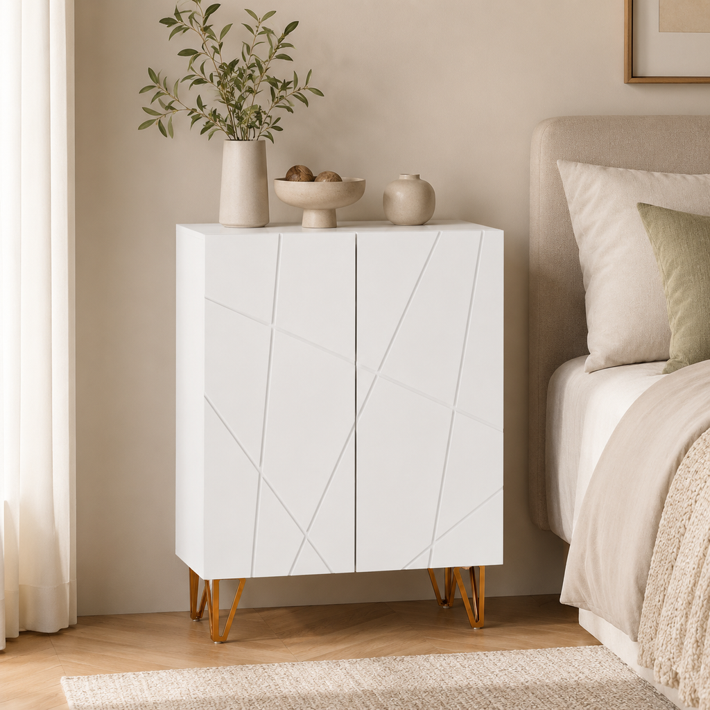 Shoe Cabinet Soft-Close 15–20 Pairs – Particle Board, High-Gloss White, 72 × 31.5 × 95 cm