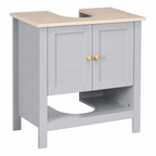 Under-Sink Cabinet Pedestal – MDF, Grey, 60 × 30 × 60 cm