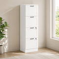 Filing Cabinet – 4-Drawer, Lockable, A4 & Letter Size, White