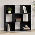 9-Cube Storage Unit (3×3) – Particle Board, Black, 91.5×29.5×91.5cm