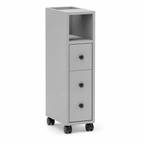 Bathroom Cabinet – Slimline, Top Drawer, 2 Cupboards, Adjustable Shelf, Grey