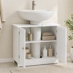 Bathroom Cabinet – Under-Sink, 2-Tier, Vanity Unit, White