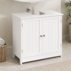 Bathroom Cabinet – Under-Sink, 2-Tier, Vanity Unit, White
