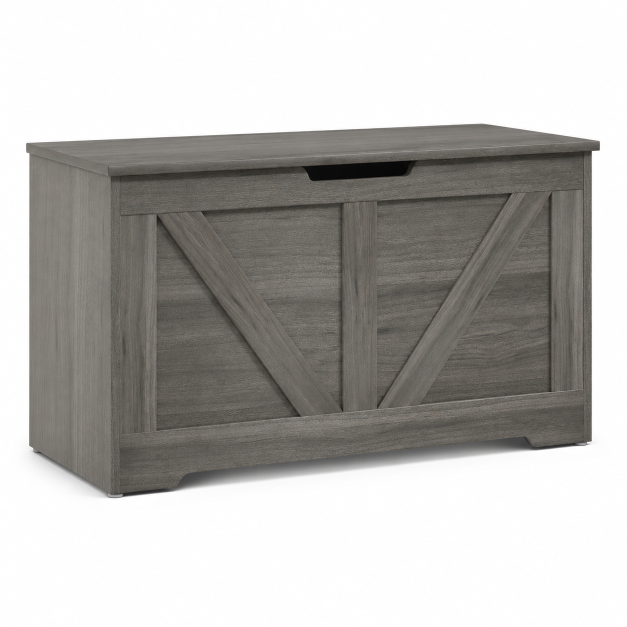 100L Home Storage Box, With Safety Hinges - Charcoal Grey