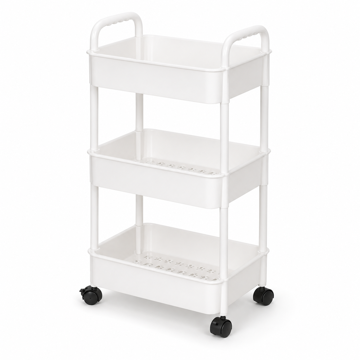 3 Tier Storage Trolley Cart On Wheels Kitchen Bathroom Laundry Rolling Rack