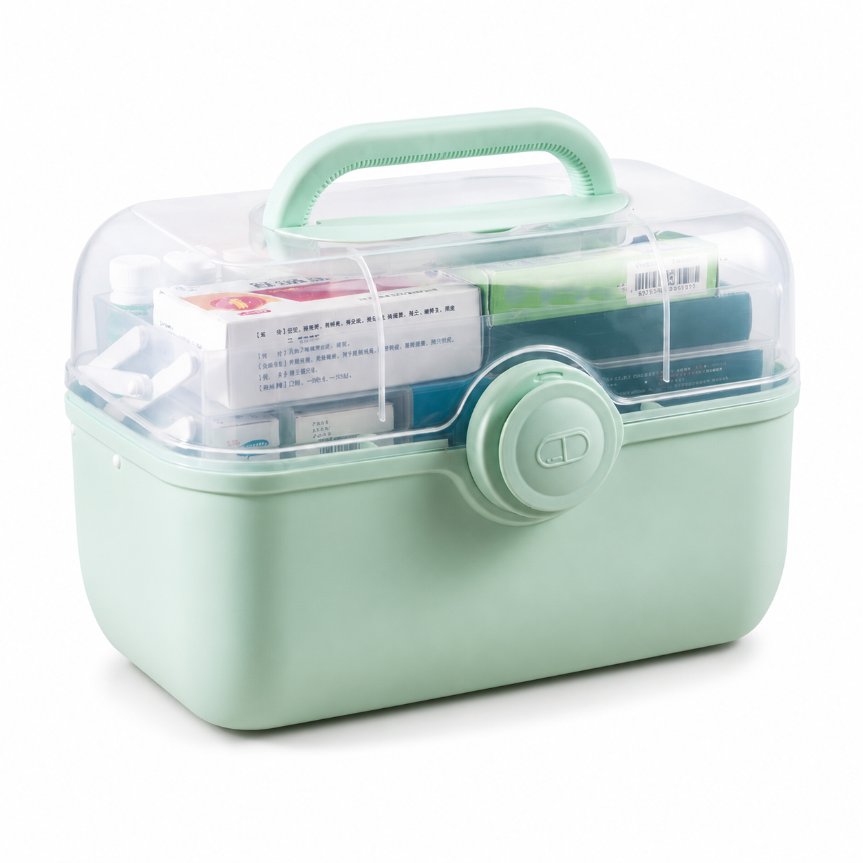 Medicine Organizer Box Large Capacity Portable First Aid Kit Medicine Storage.