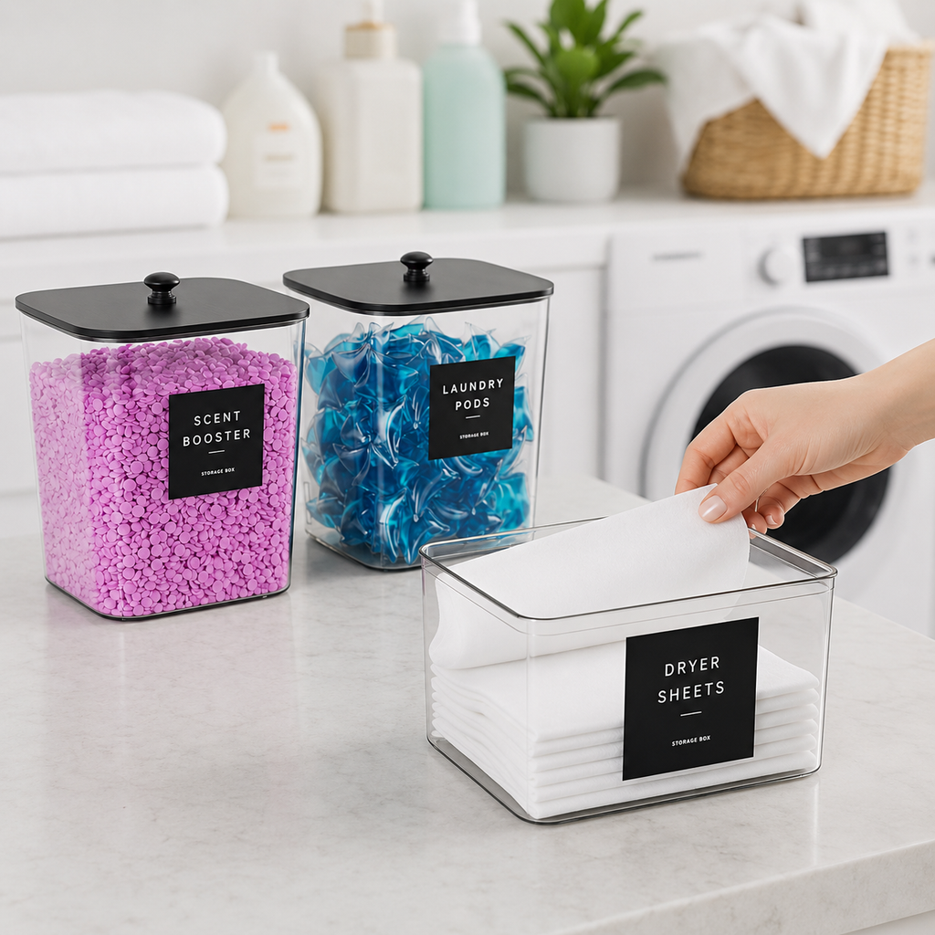 Airtight Laundry Detergent Powder Storage Box Clear Washing Powder Container