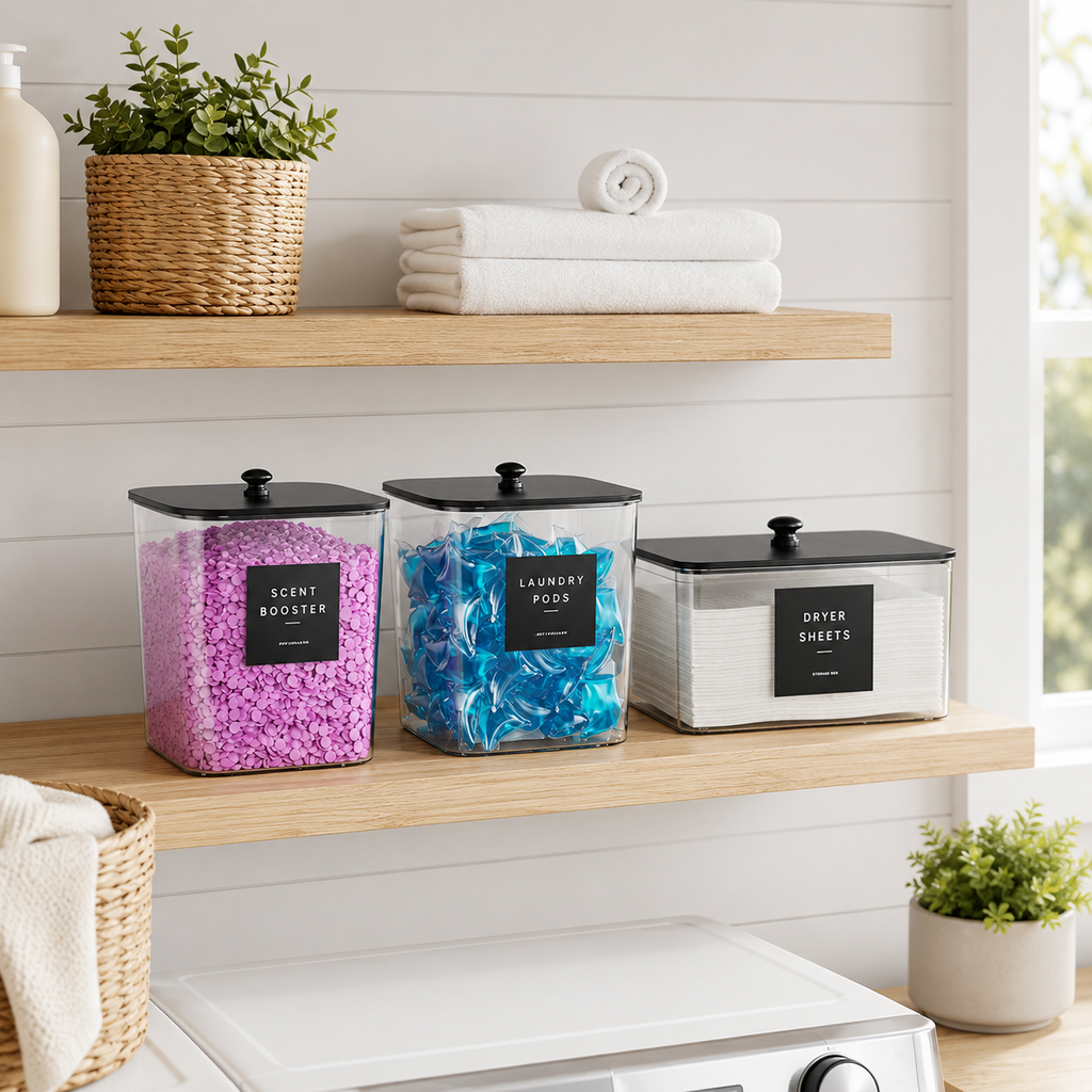 Airtight Laundry Detergent Powder Storage Box Clear Washing Powder Container