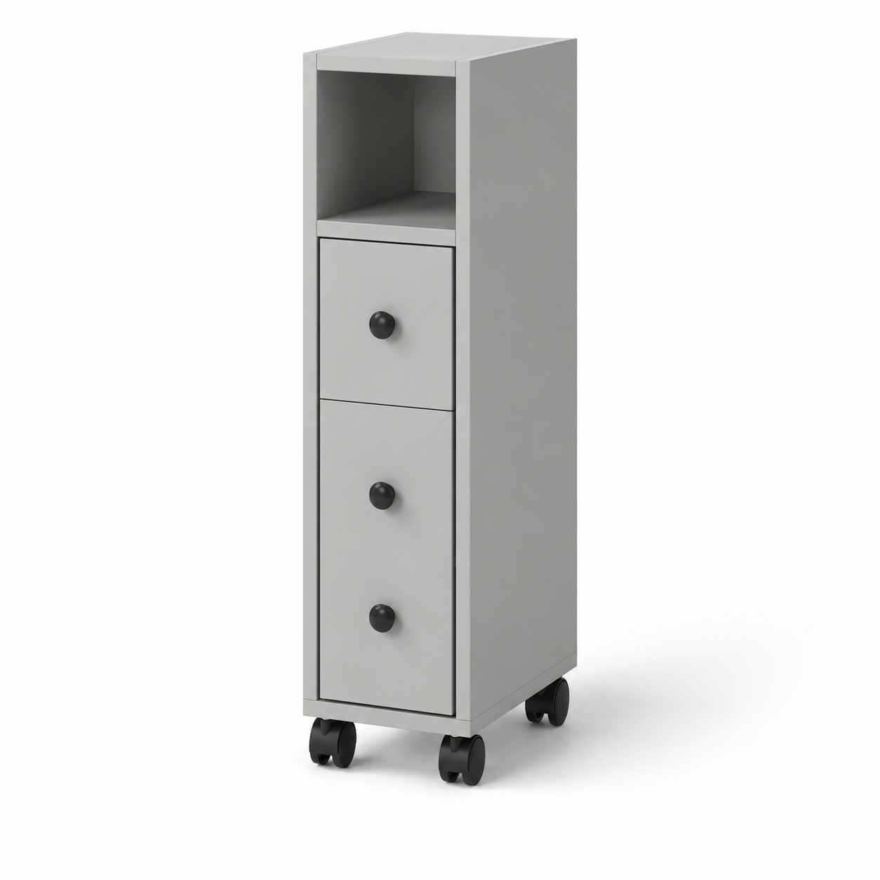 Kleankin Slimline Bathroom Storage Cabinet - Grey