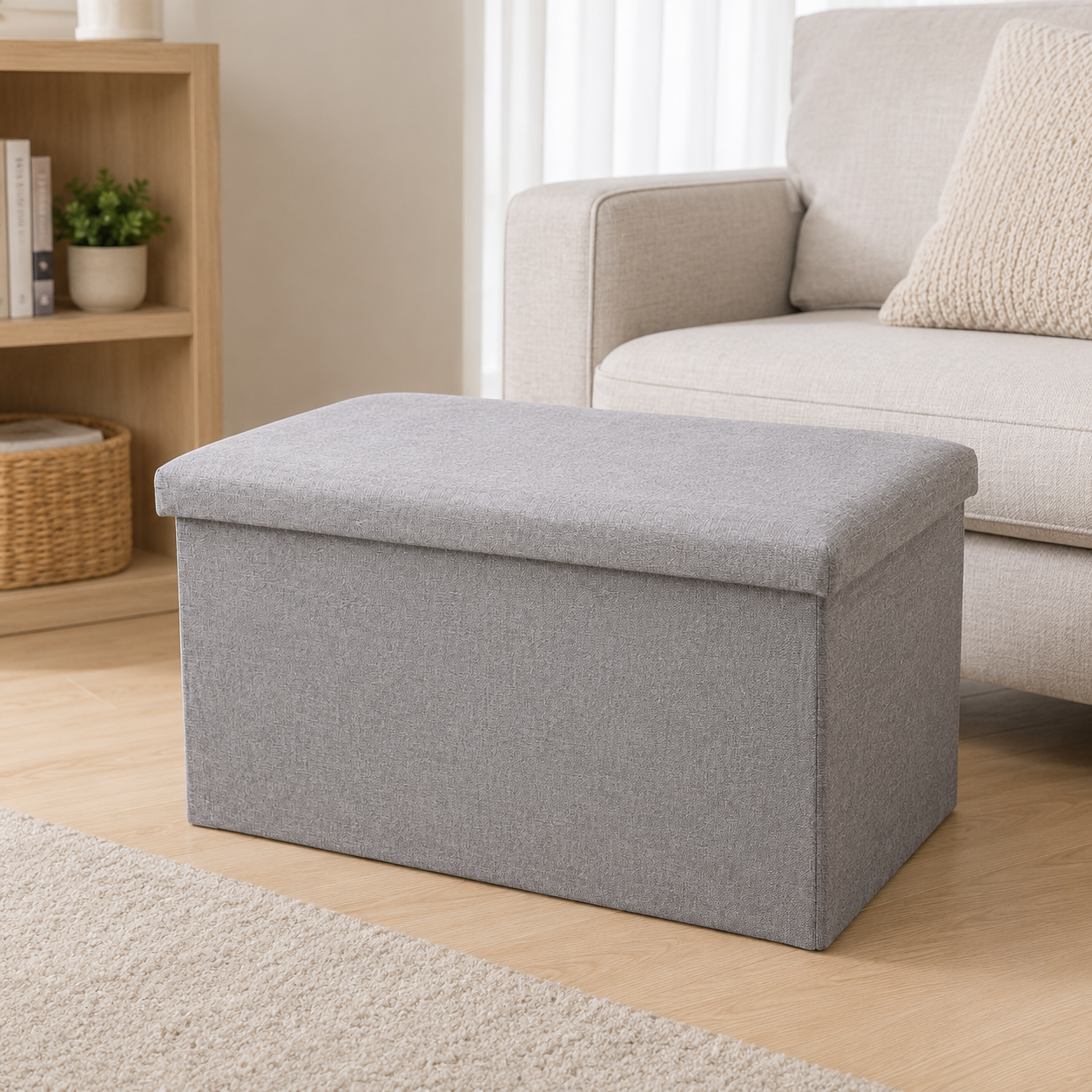 Storage Box Foldable Ottoman Seat Toy Storage Box Foot Stool Bench Home Stool UK--40 Cm X 25 Cm X 25 Cm