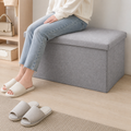 Storage Box Foldable Ottoman Seat Toy Storage Box Foot Stool Bench Home Stool UK--40 Cm X 25 Cm X 25 Cm